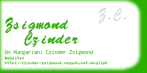 zsigmond czinder business card